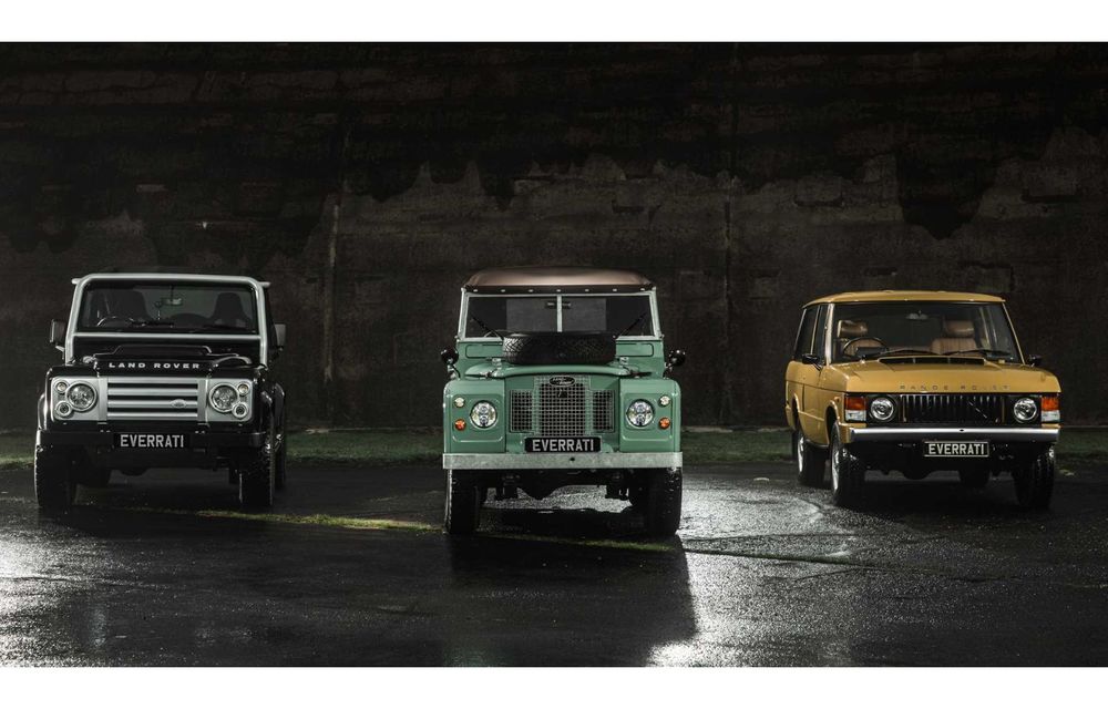 Land Rover Defender clasic și prima generație Range Rover, transformate în mașini electrice - Poza 2