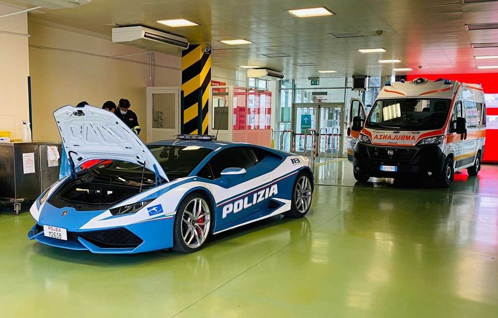 Un Lamborghini Huracan al poliției italiene a transportat organe pentru un transplant - Poza 1