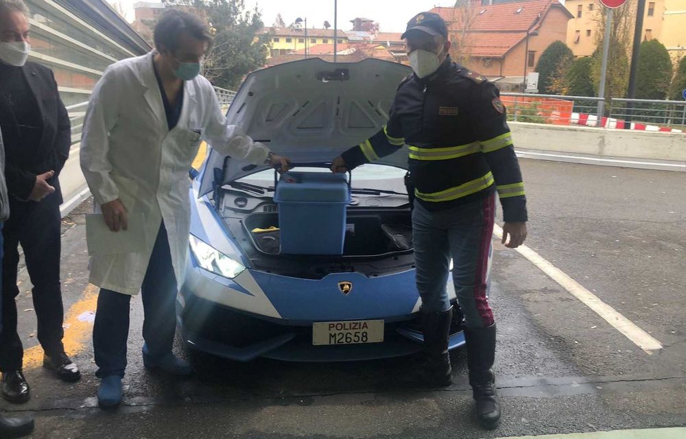 Un Lamborghini Huracan al poliției italiene a transportat organe pentru un transplant - Poza 3