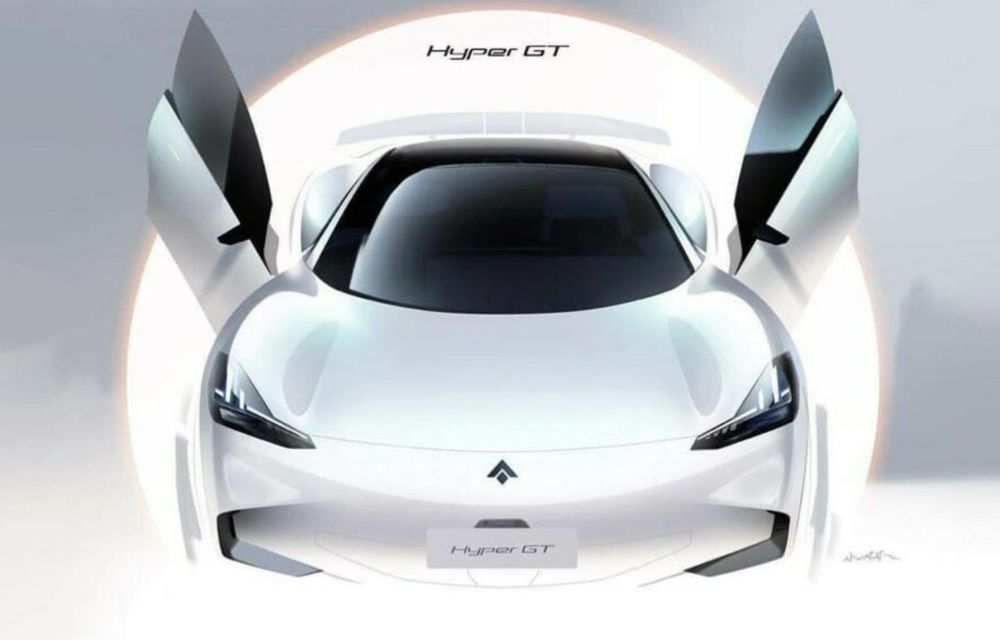 Schițe oficiale cu viitorul sedan electric chinezesc GAC Aion Hyper GT - Poza 3