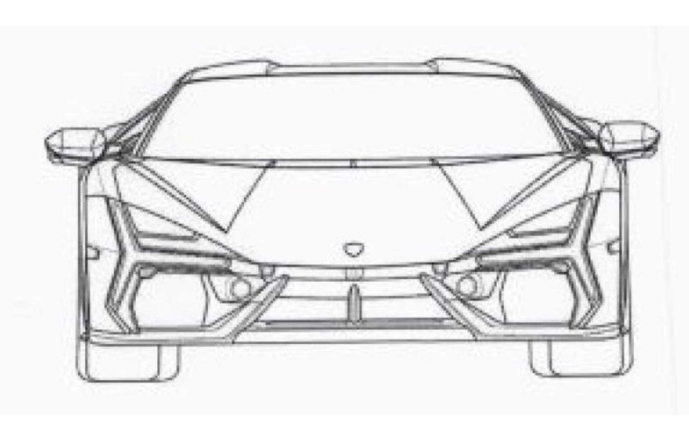 Primele schițe cu înlocuitorul lui Lamborghini Aventador: va avea motor V12 plug-in hybrid - Poza 2