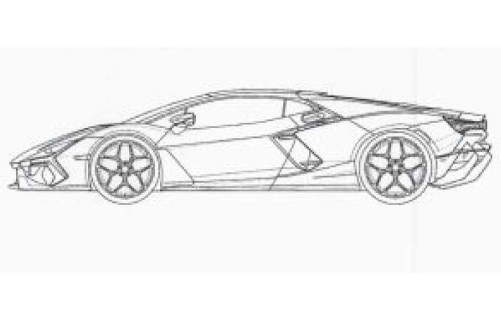 Primele schițe cu înlocuitorul lui Lamborghini Aventador: va avea motor V12 plug-in hybrid - Poza 4