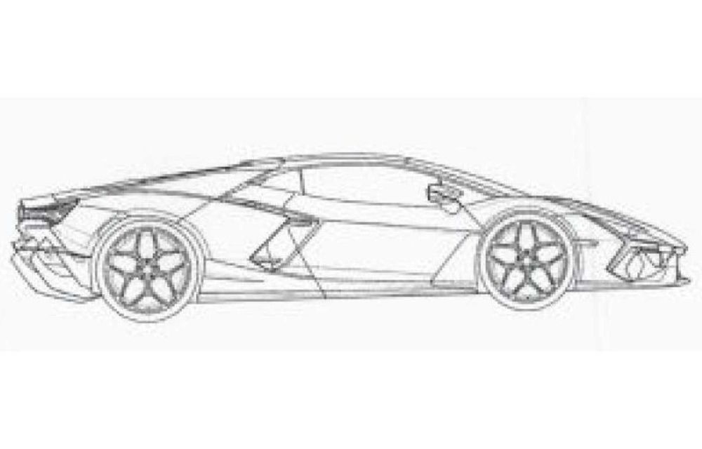 Primele schițe cu înlocuitorul lui Lamborghini Aventador: va avea motor V12 plug-in hybrid - Poza 5