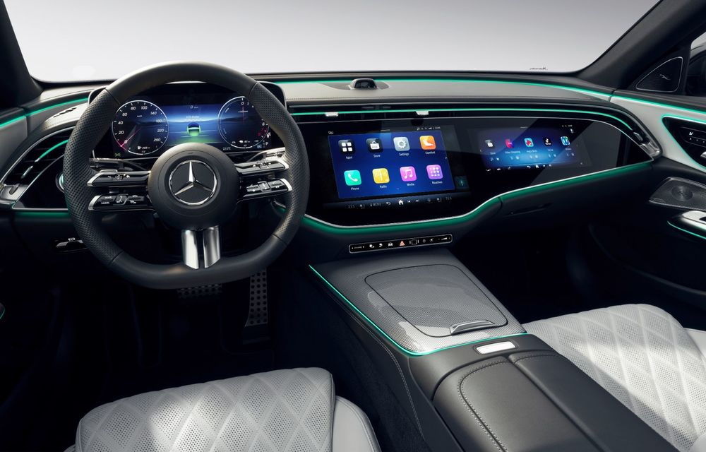 Imagini cu interiorul noului Mercedes-Benz Clasa E: cameră pentru videoconferință și TikTok - Poza 3