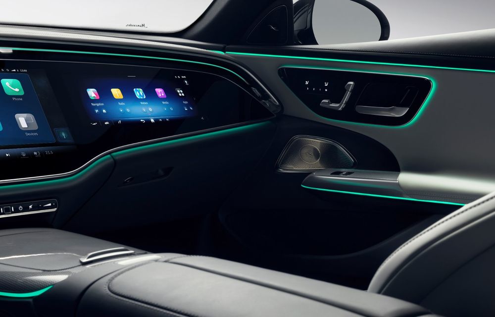 Imagini cu interiorul noului Mercedes-Benz Clasa E: cameră pentru videoconferință și TikTok - Poza 5