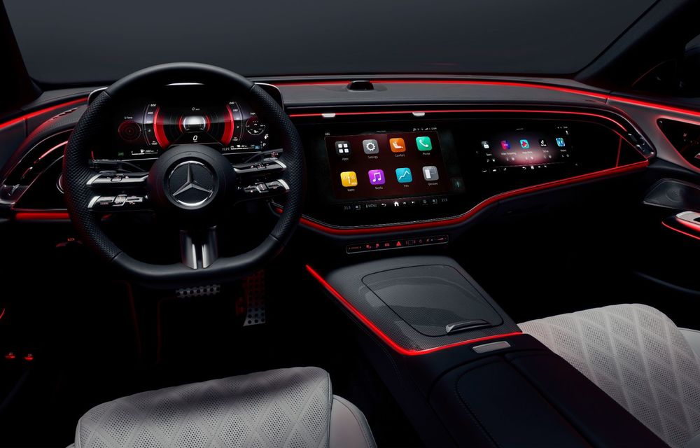 Imagini cu interiorul noului Mercedes-Benz Clasa E: cameră pentru videoconferință și TikTok - Poza 8