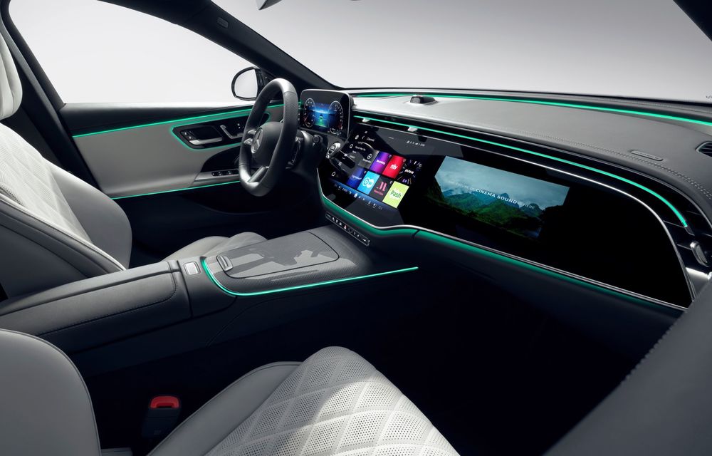 Imagini cu interiorul noului Mercedes-Benz Clasa E: cameră pentru videoconferință și TikTok - Poza 15