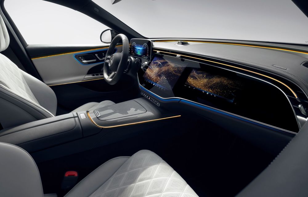 Imagini cu interiorul noului Mercedes-Benz Clasa E: cameră pentru videoconferință și TikTok - Poza 20