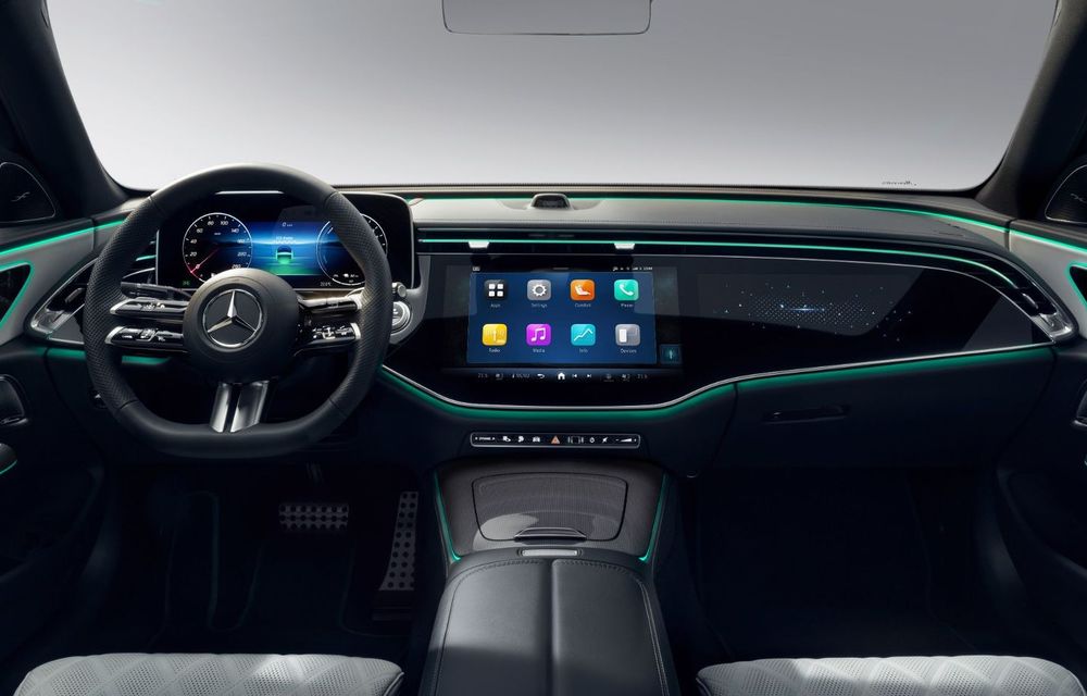 Imagini cu interiorul noului Mercedes-Benz Clasa E: cameră pentru videoconferință și TikTok - Poza 1