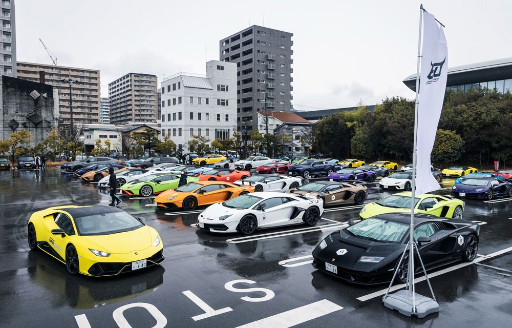 Record pentru cea mai mare paradă de mașini Lamborghini din istorie - Poza 15