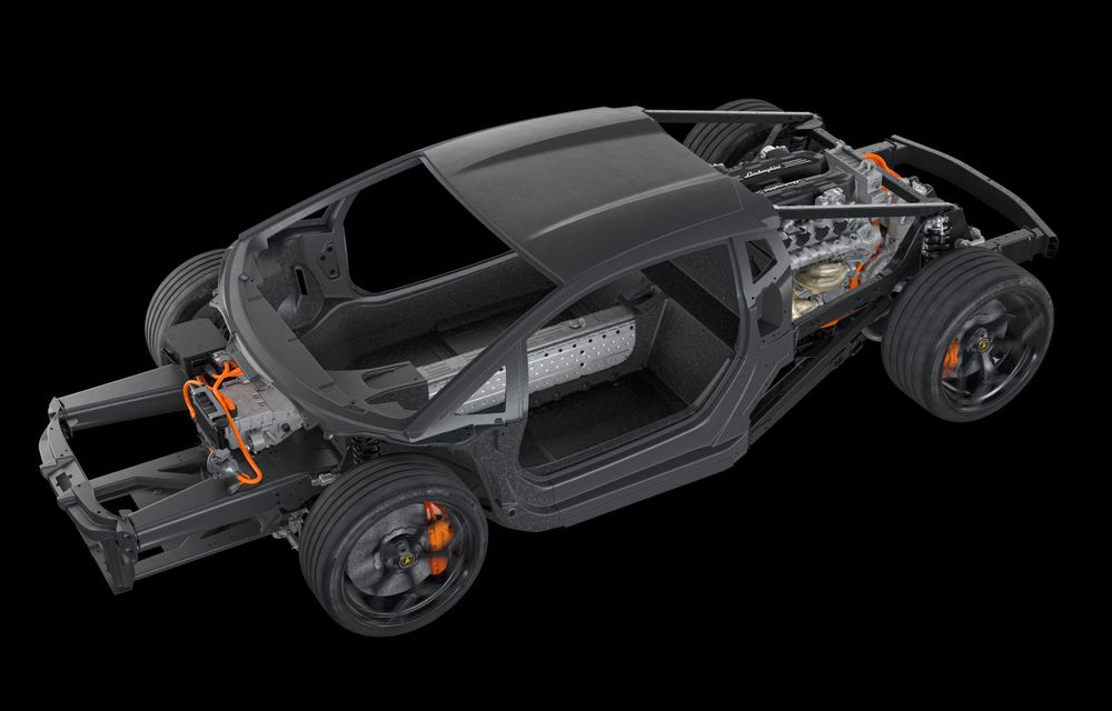 Acesta este „scheletul” viitorului Lamborghini Aventador: șasiu din fibră de carbon - Poza 2