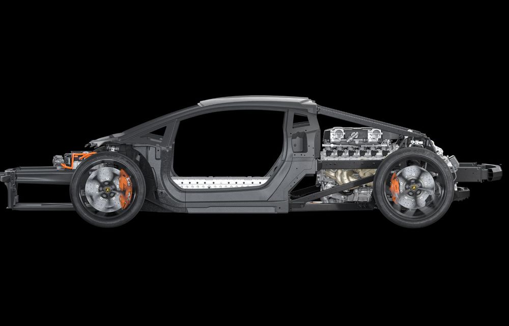 Acesta este „scheletul” viitorului Lamborghini Aventador: șasiu din fibră de carbon - Poza 3
