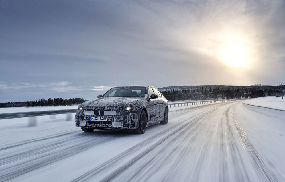 Imagini cu noul BMW i5 din timpul testelor de iarnă - Poza 42