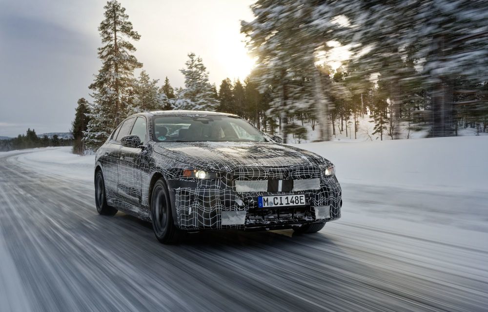 Imagini cu noul BMW i5 din timpul testelor de iarnă - Poza 44