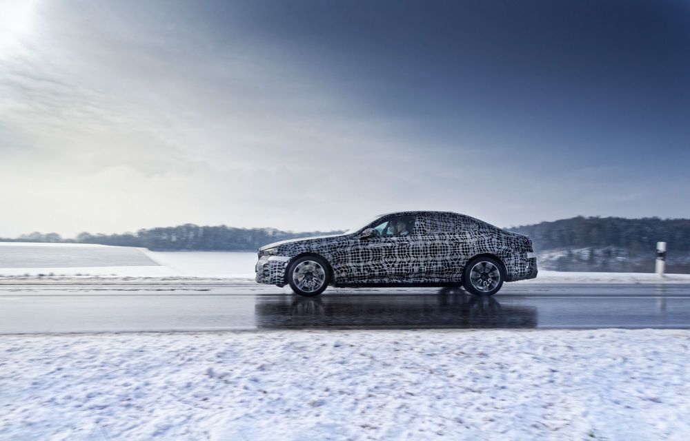 Imagini cu noul BMW i5 din timpul testelor de iarnă - Poza 72