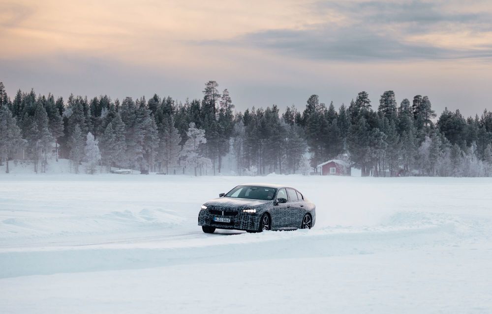 Imagini cu noul BMW i5 din timpul testelor de iarnă - Poza 84