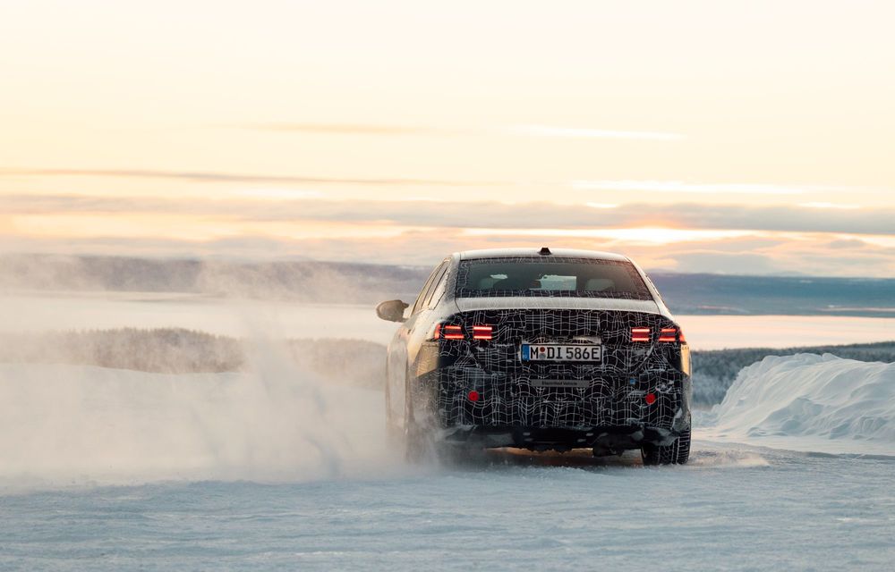 Imagini cu noul BMW i5 din timpul testelor de iarnă - Poza 88