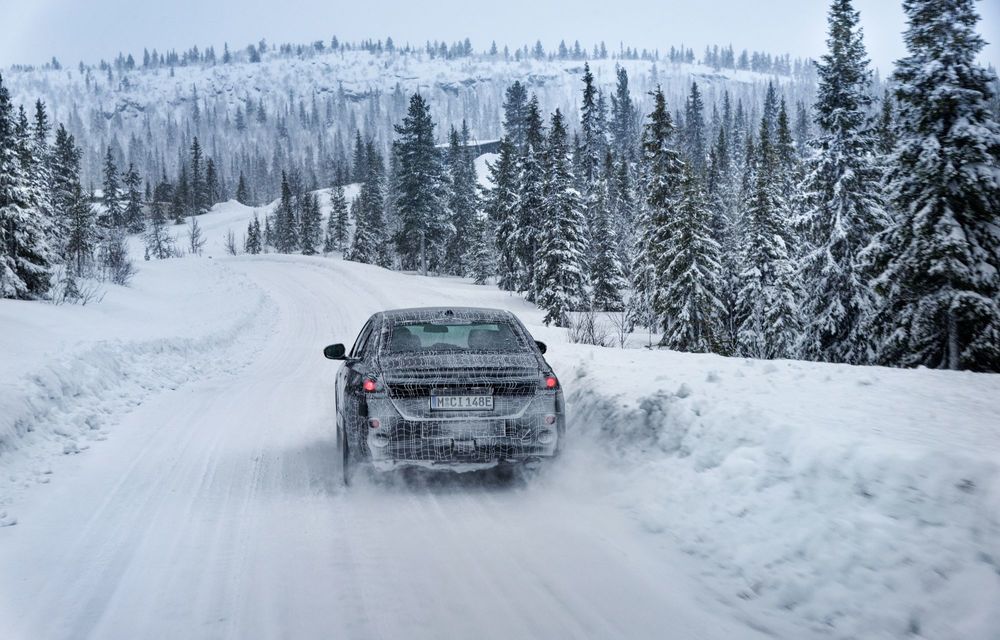 Imagini cu noul BMW i5 din timpul testelor de iarnă - Poza 45