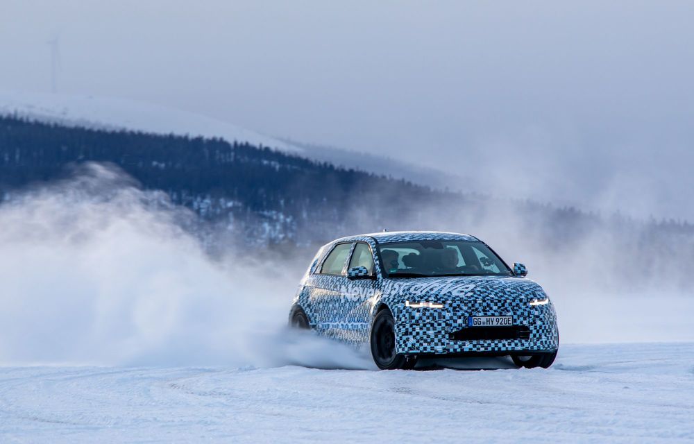 Imagini cu Hyundai Ioniq 5 de performanță: mod dedicat pentru drift - Poza 12