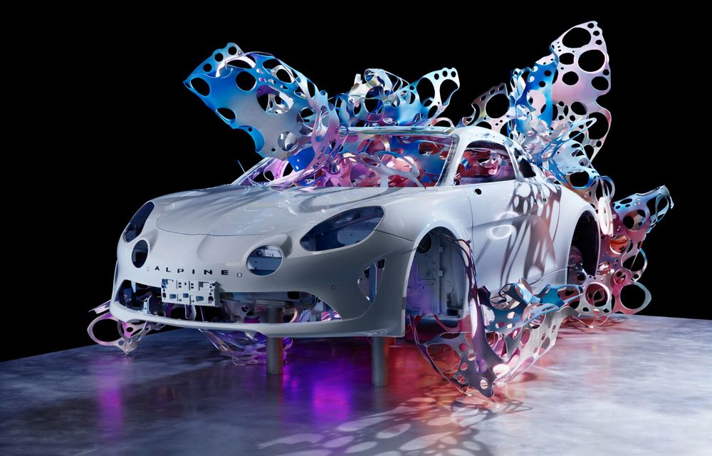 Alpine prezintă noul A110 Metamorphosis, un art car creat de un artist belgian - Poza 2