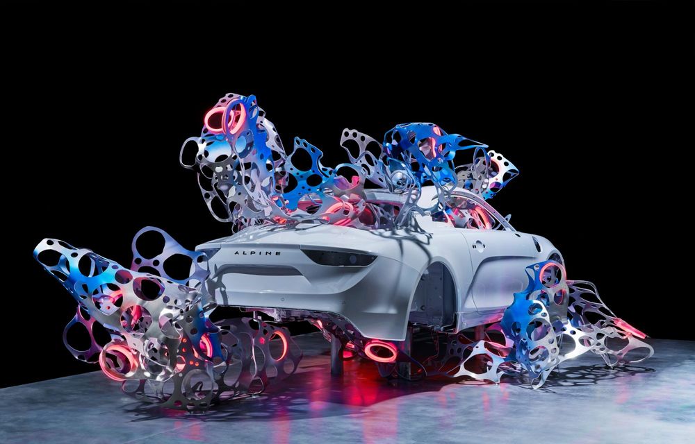 Alpine prezintă noul A110 Metamorphosis, un art car creat de un artist belgian - Poza 9