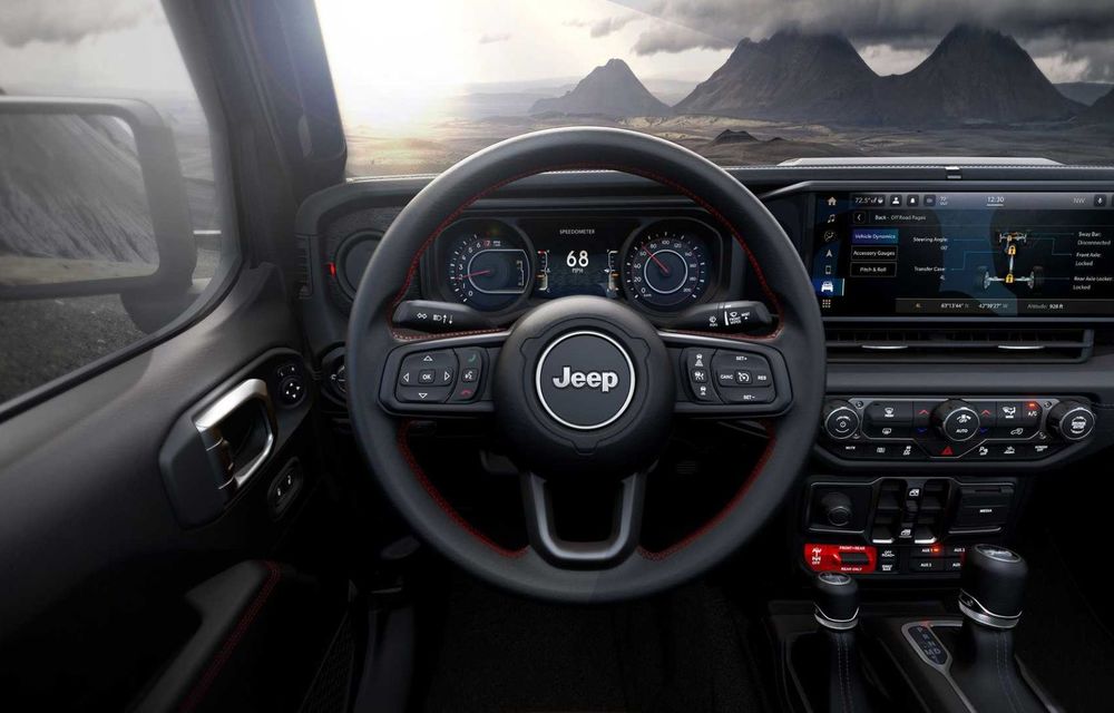 Noul Jeep Wrangler facelift: design nou al grilei, linii de echipare noi și ecran central mai mare - Poza 81