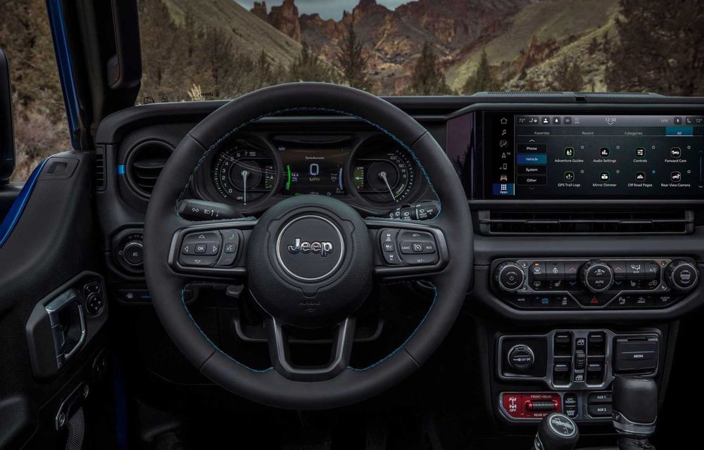Noul Jeep Wrangler facelift: design nou al grilei, linii de echipare noi și ecran central mai mare - Poza 93