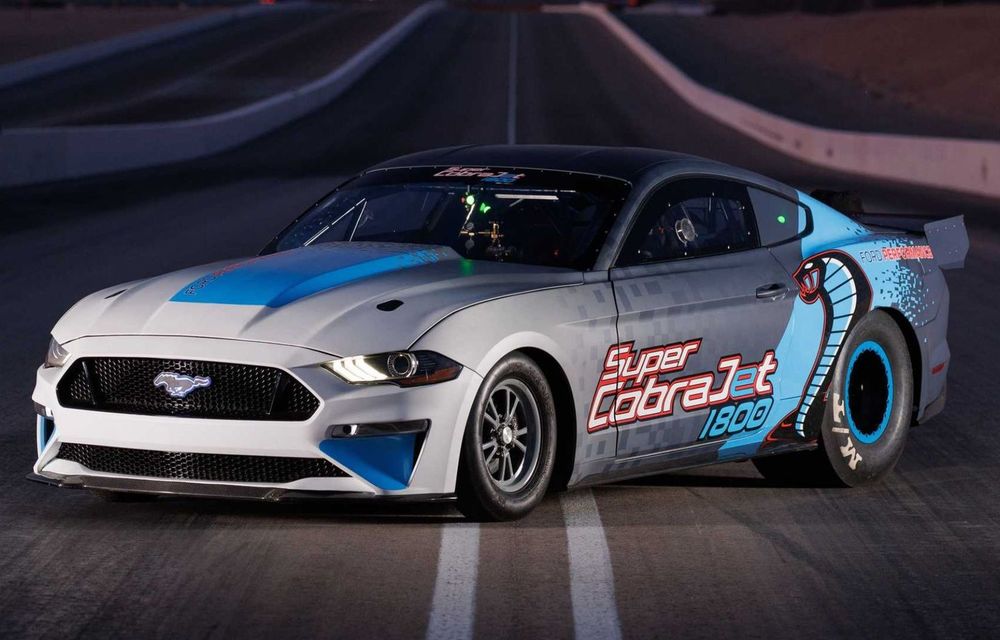 Ford prezintă noul Mustang Super Cobra Jet 1800, un monstru electric pentru drag racing - Poza 1