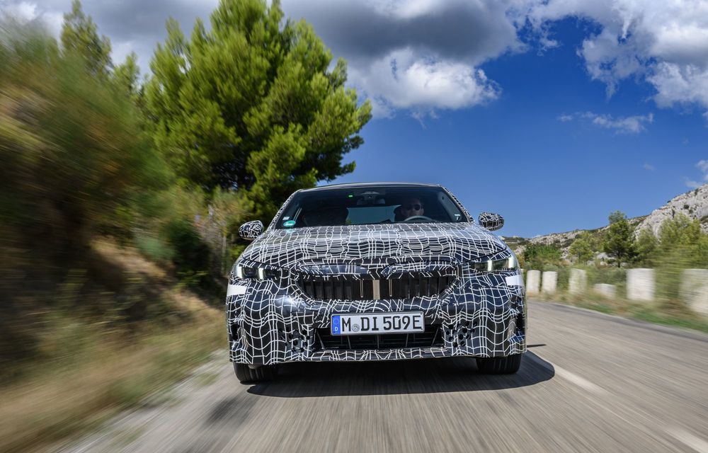 Viitorul BMW Seria 5: imagini noi cu versiunea electrică a sedanului - Poza 6