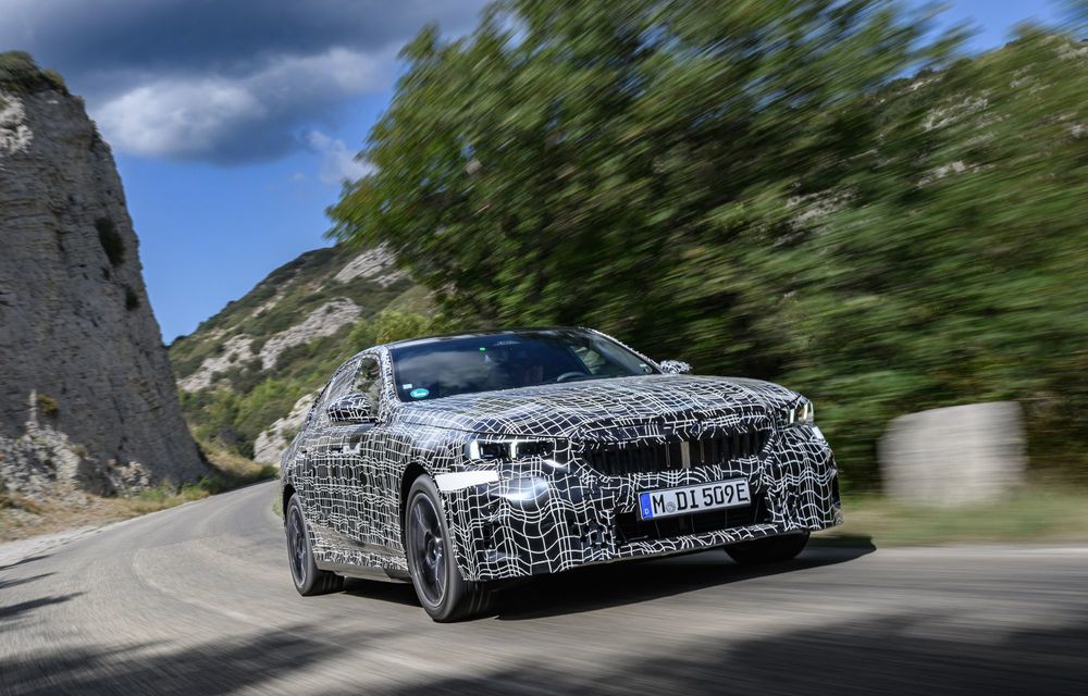 Viitorul BMW Seria 5: imagini noi cu versiunea electrică a sedanului - Poza 4