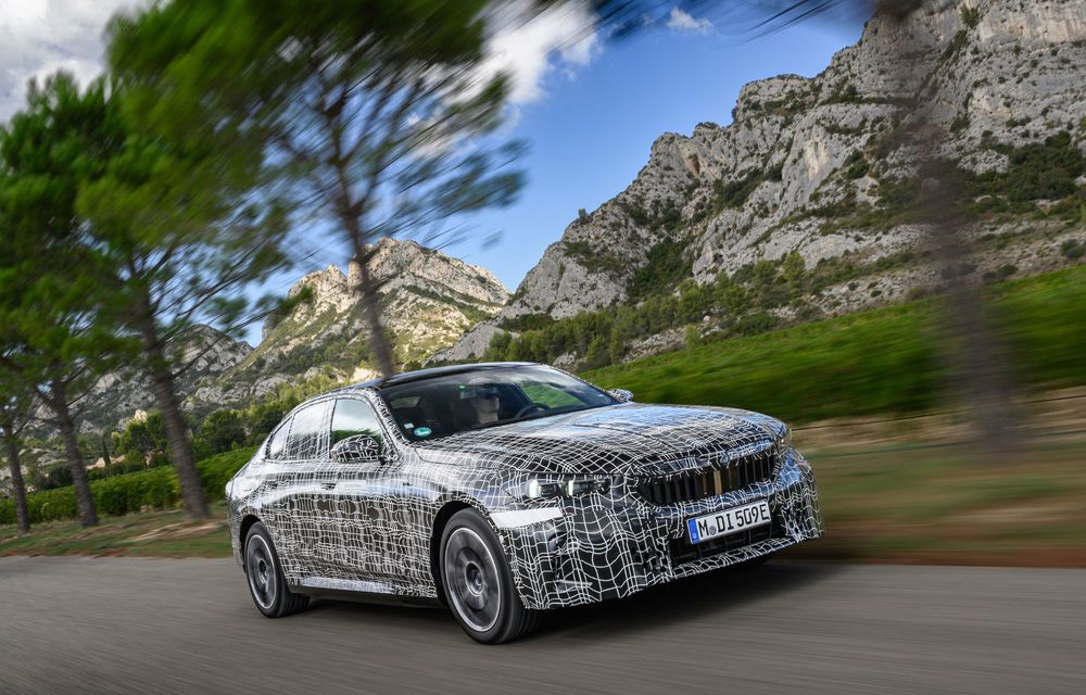 Viitorul BMW Seria 5: imagini noi cu versiunea electrică a sedanului - Poza 3