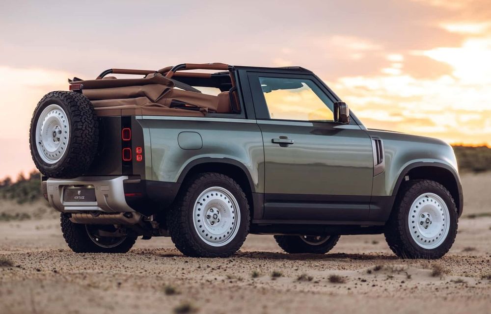 Land Rover Defender, transformat într-o mașină de teren decapotabilă - Poza 3