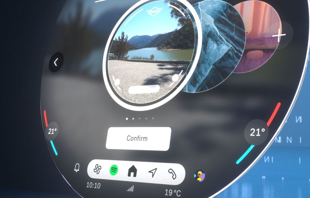 Mini dezvăluie oficial interiorul noii generații Cooper: display rotund cu efecte sonore speciale și sistem de operare nou - Poza 83