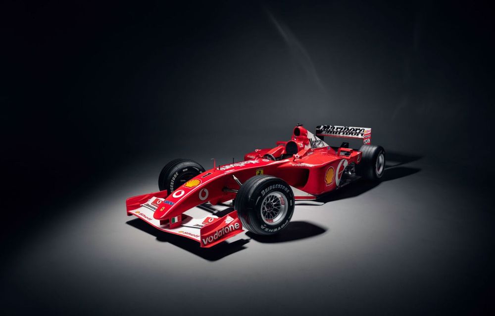 Monopostul Ferrari F2001B, pilotat de Michael Schumacher, scos la licitație - Poza 1
