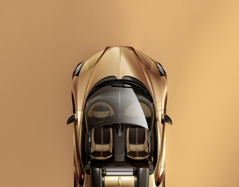 Bugatti Mistral, exemplar unicat: vopsea specială și fibră de carbon expusă - Poza 2