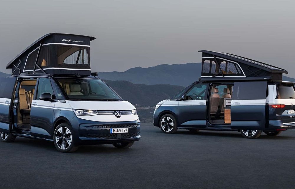 Noul Volkswagen T7 California, un campervan cu două uși glisante și motor hibrid plug-in - Poza 1