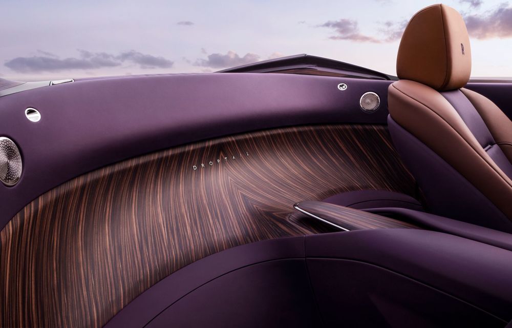 Rolls-Royce prezintă al doilea exemplar Droptail: suprafață aerodinamică din lemn și ceas Vacheron Constantin în bord - Poza 29