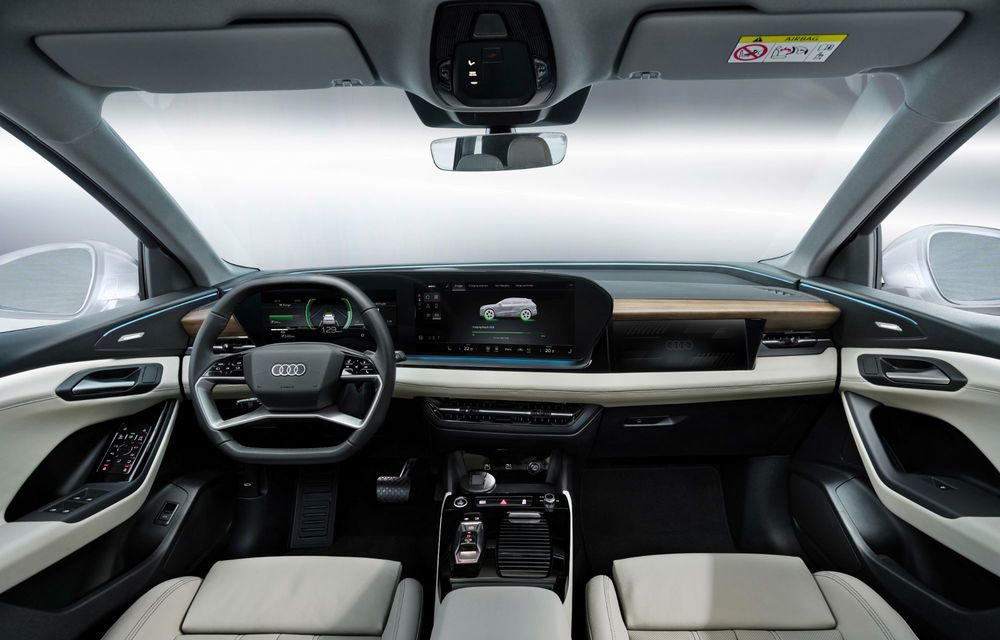 Audi dezvăluie interiorul noului Q6 e-tron: ecran pentru pasagerul din față - Poza 19