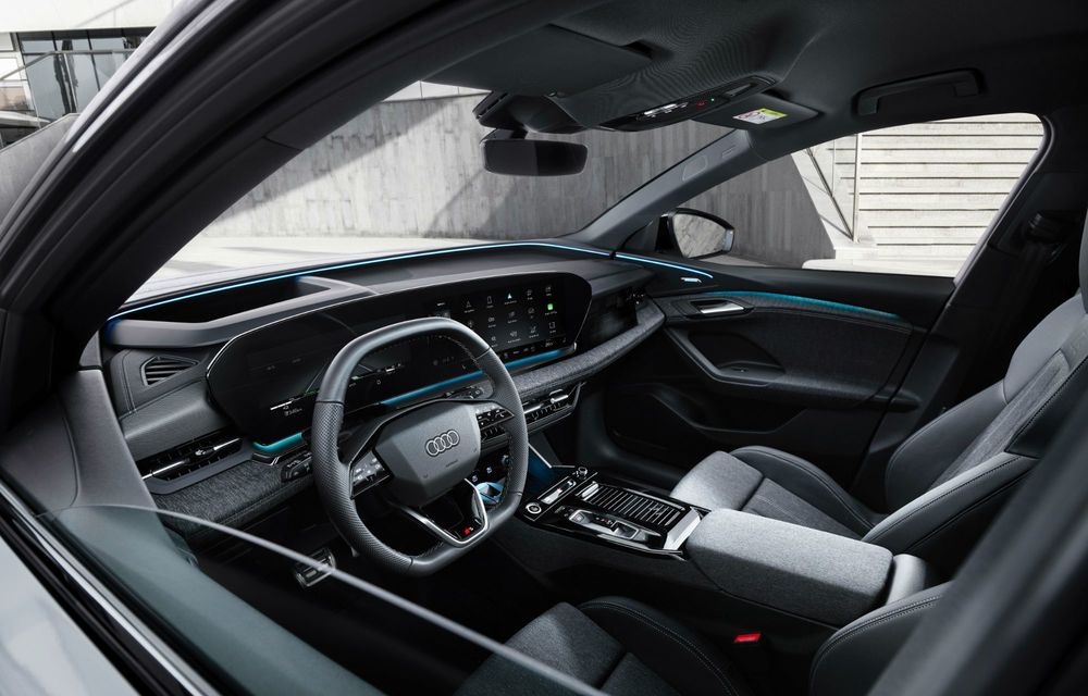 Audi dezvăluie interiorul noului Q6 e-tron: ecran pentru pasagerul din față - Poza 2