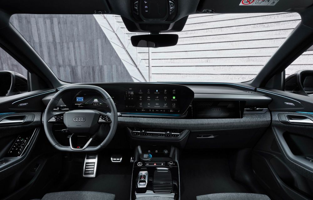 Audi dezvăluie interiorul noului Q6 e-tron: ecran pentru pasagerul din față - Poza 7