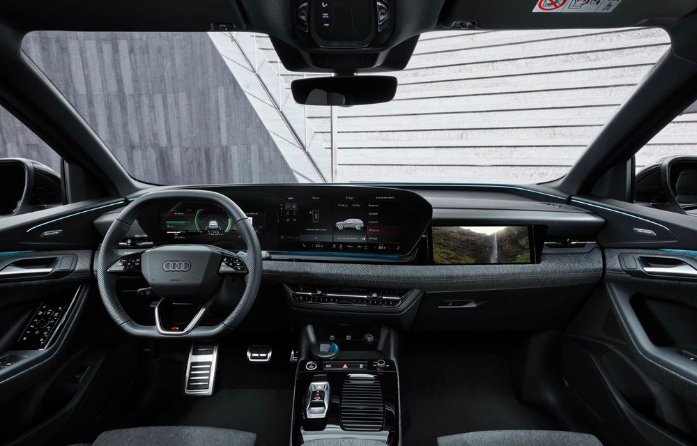 Audi dezvăluie interiorul noului Q6 e-tron: ecran pentru pasagerul din față - Poza 11
