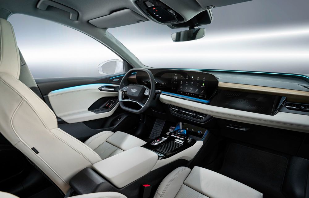 Audi dezvăluie interiorul noului Q6 e-tron: ecran pentru pasagerul din față - Poza 12