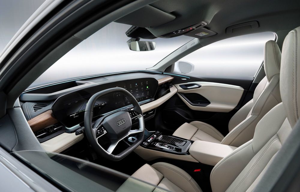 Audi dezvăluie interiorul noului Q6 e-tron: ecran pentru pasagerul din față - Poza 13