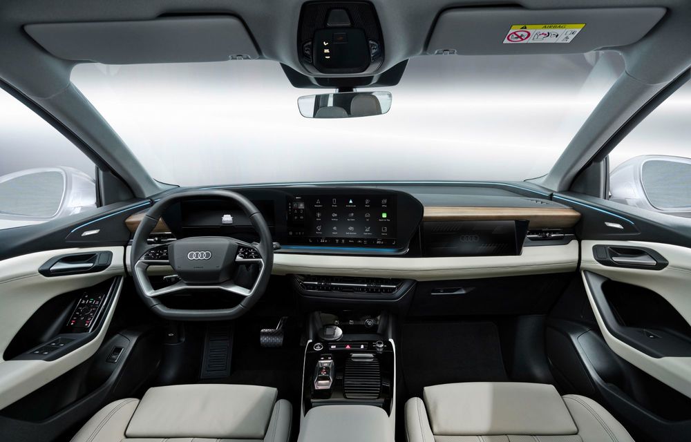 Audi dezvăluie interiorul noului Q6 e-tron: ecran pentru pasagerul din față - Poza 16