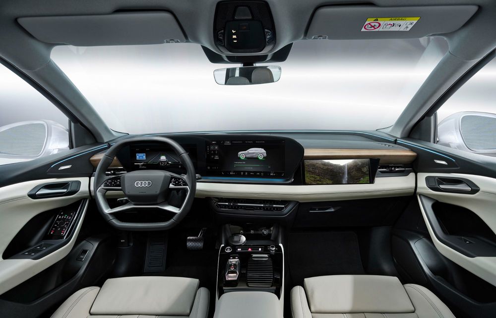 Audi dezvăluie interiorul noului Q6 e-tron: ecran pentru pasagerul din față - Poza 21