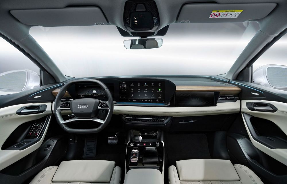 Audi dezvăluie interiorul noului Q6 e-tron: ecran pentru pasagerul din față - Poza 1