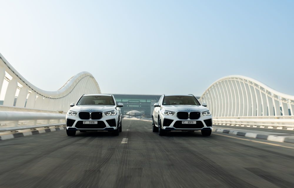 Noi imagini cu BMW iX5 Hydrogen: a fost testat în deșert, la 45 de grade Celsius - Poza 25