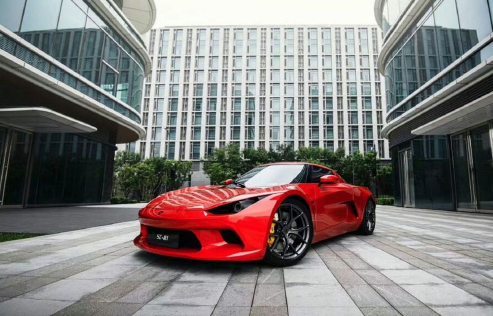 Chinezii prezintă o mașină sport electrică de 38.000 de euro cu design inspirat de Tesla Roadster - Poza 1