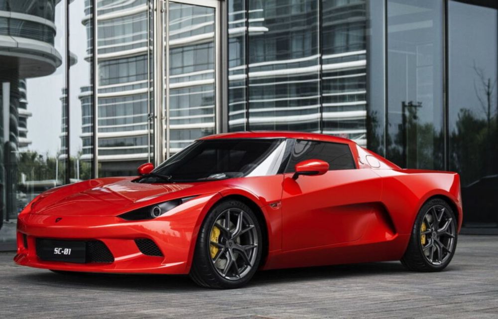 Chinezii prezintă o mașină sport electrică de 38.000 de euro cu design inspirat de Tesla Roadster - Poza 4