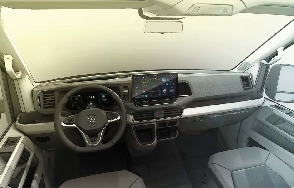 Schițe oficiale cu noul Volkswagen Crafter facelift: comenzi preluate de la ID. Buzz - Poza 2